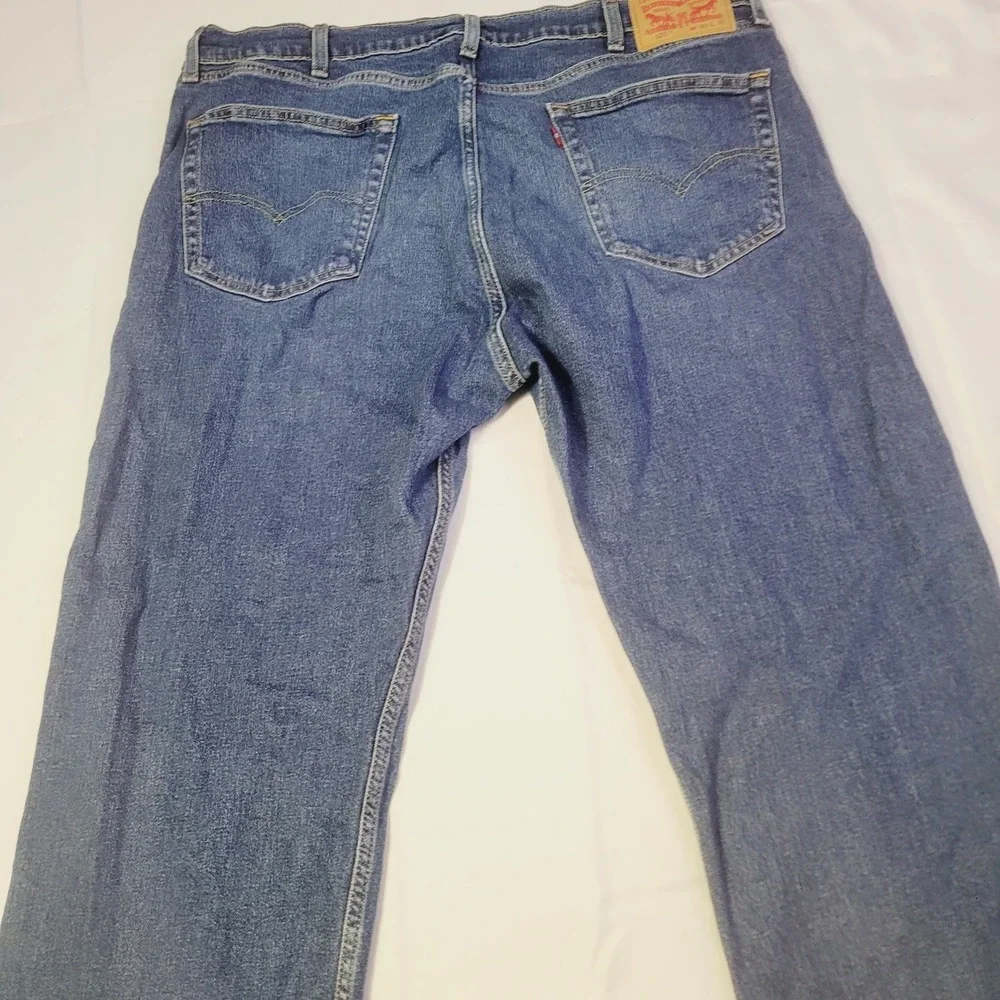 Levi's Men's 505 Regular Fit Jeans 40x32 Blue Straight Leg Denim D72